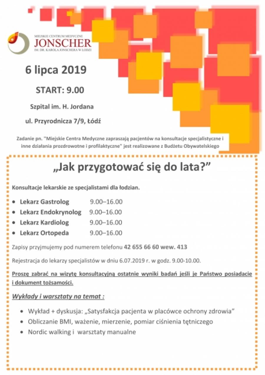 SPOTKANIE PROZDROWOTNE "JAK PRZYGOTOWAĆ SIĘ DO LATA ?" 