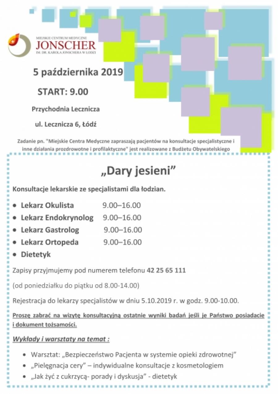 SPOTKANIE PROZDROWOTNE "DARY JESIENI" 5.10.2019 