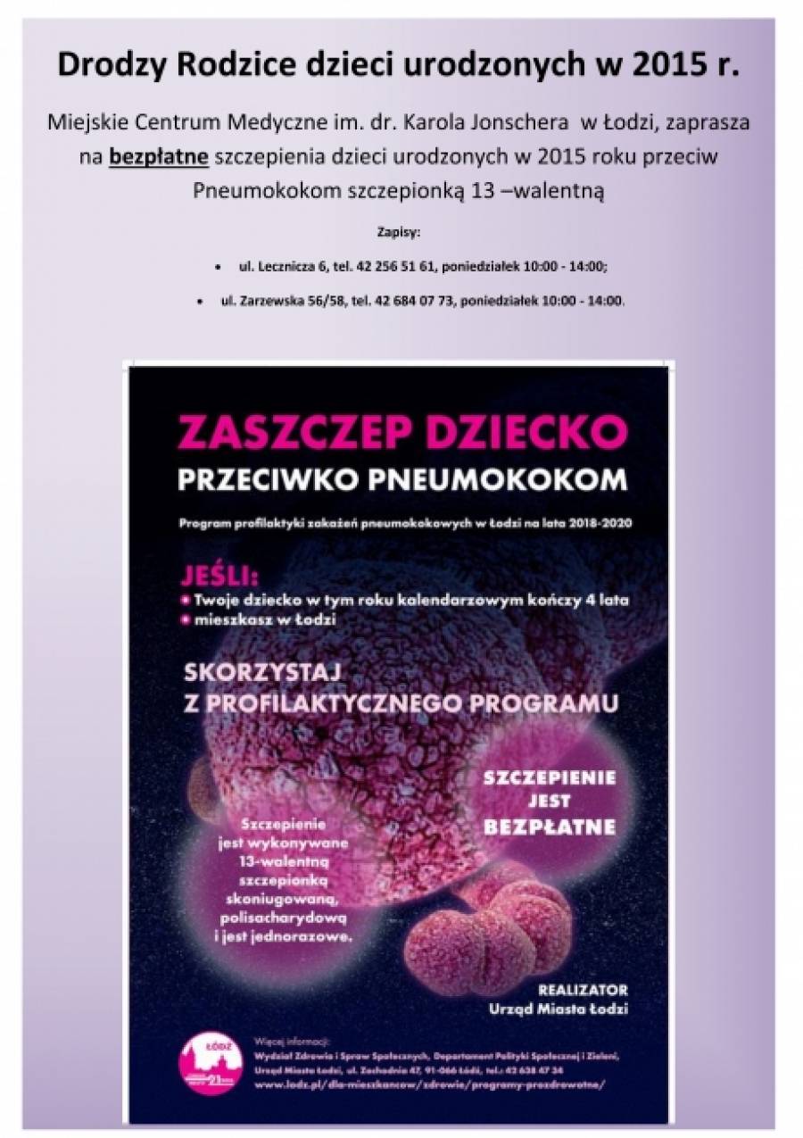 ZASZCZEP DZIECKO PRZECIWKO PNEUMOKOKOM... 