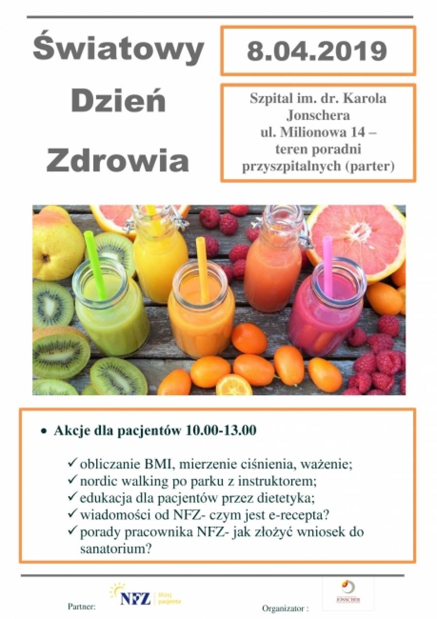 ŚWIATOWY DZIEŃ ZDROWIA 8.04.2019 R. 