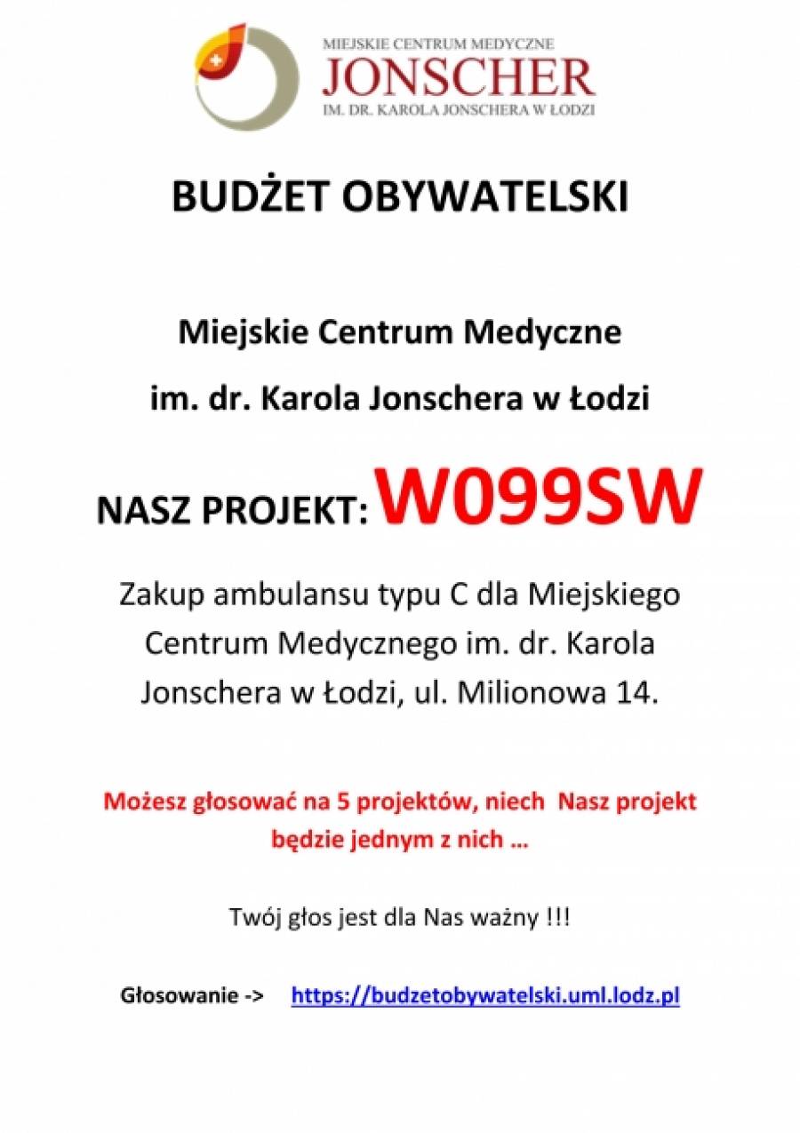 BUDŻET OBYWATELSKI 2019/2020- ZAPRASZAMY DO GŁOSOWANIA NA ZAKUP AMBULANSU 