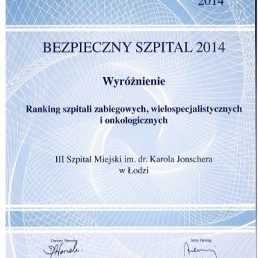 Bezpieczny Szpital 2014